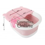 Cadita pliabila pentru pedichiura din plastic cu silicon , Cod VK 01808 Roz